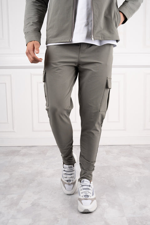 Premium Cargo Utility Jacket - Taupe