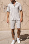 Ripple Texture Shorts - Light Grey