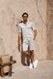 Ripple Texture Shorts - Light Grey
