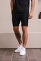 Pleated Slim Fit Shorts - Black