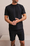 Pleated Slim Fit Shorts - Black